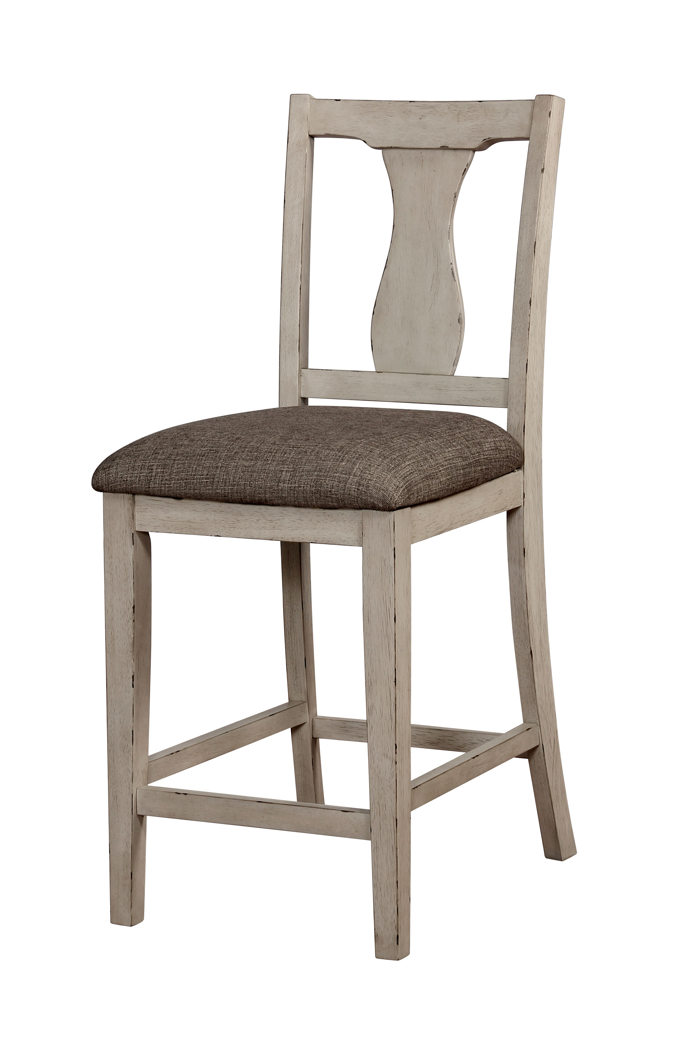 Furniture of America Abram II Contemporary 5-Piece Counter Dining Set, Gray