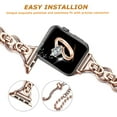 thumbnail image 3 of ELEHOLD Double Circle Bead Chain Stainless Steel Chain Jewelry Metal Strap Replacement Band Compatible for Apple iWatch Series SE/9/8/7/6/5/4/3/2/1 Ultra1/2 49/45/44/42mm,Rosegold, 3 of 7