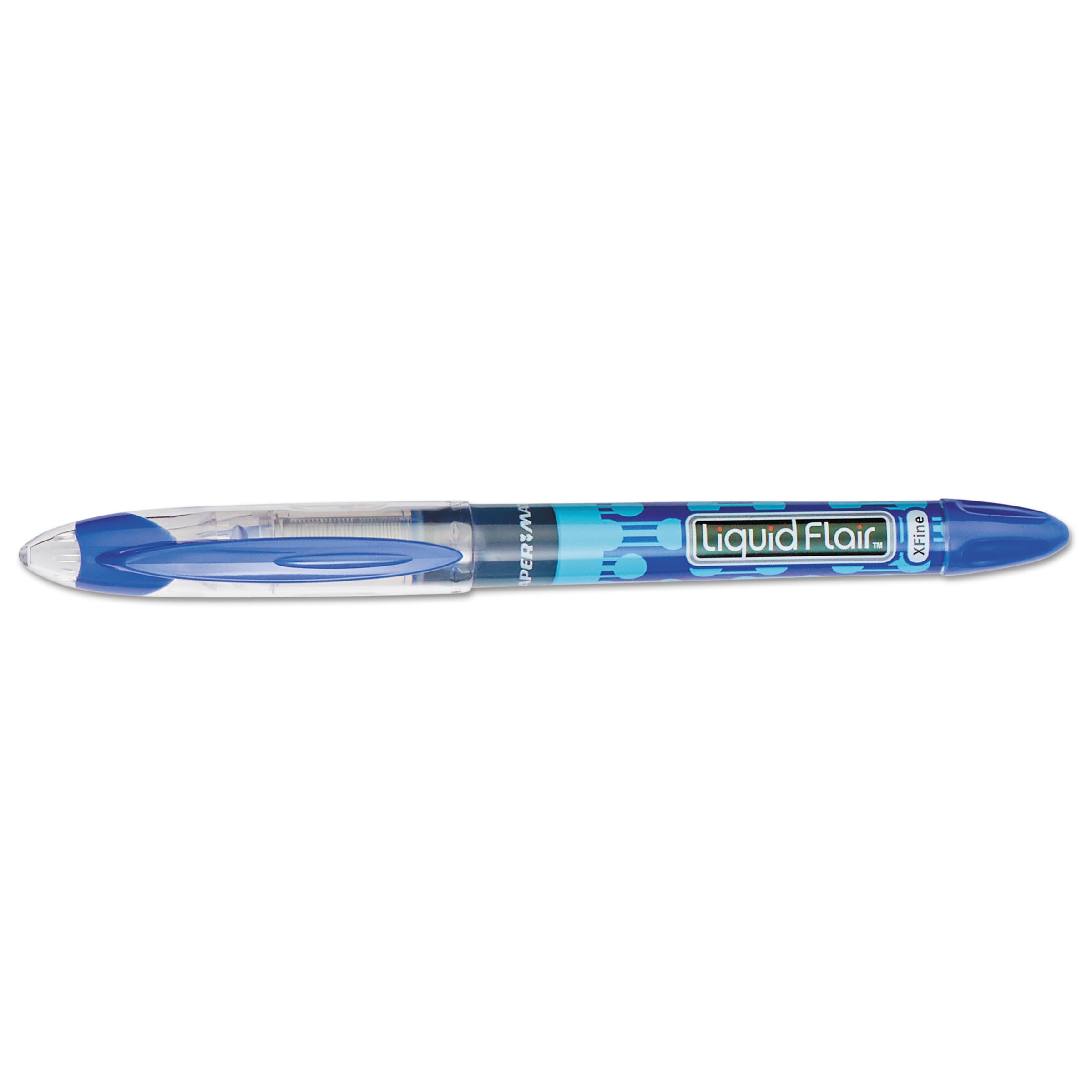 Paper Mate Liquid Flair Porous Point Stick Pen Blue Ink Extra Fine