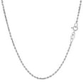 thumbnail image 1 of 14k White Solid Gold Diamond Cut Rope Chain Necklace, 1.25mm, 24", 1 of 1