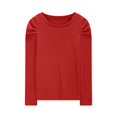 thumbnail image 6 of KAUOD Girls Long Sleeve Shirts Tops Plain Crew Neck Soft Blouse Teen Kids Cute Comfy Casual Tops Clothes Pullover Tops, 6 of 8