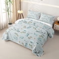 thumbnail image 3 of Erosebridal Watercolor Golf Glove Twin Quilt Set for Girls, Blue Golf Flag Print Twin Coverlet Set, 2pcs, 3 of 7