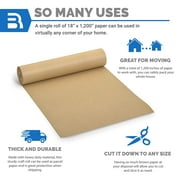Bryco Goods Brown Kraft Paper Roll - 18 Inch x 100 Feet - Moving Supplies, Gift Wrapping, Arts & Crafts, Bulletin Board, Packing Paper – USA Made