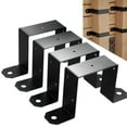 thumbnail image 2 of Pack Of 4 Gazebo Mounting Brackets For 4x4inch Wood Posts With Black Coating, 2 of 6