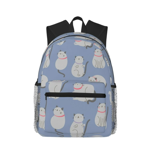 Easygdp Cute Fat Cat Mochila Casual para Portátil, Mochila para Escuela, Viajes, Negocios