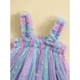 thumbnail image 4 of Bagilaanoe Toddler Baby Girl Summer Dress Stars Print Sleeveless A-line Princess Dresses 12M 18M 24M 3T 4T 5T Kid Patchwork Tulle Skirt, 4 of 9