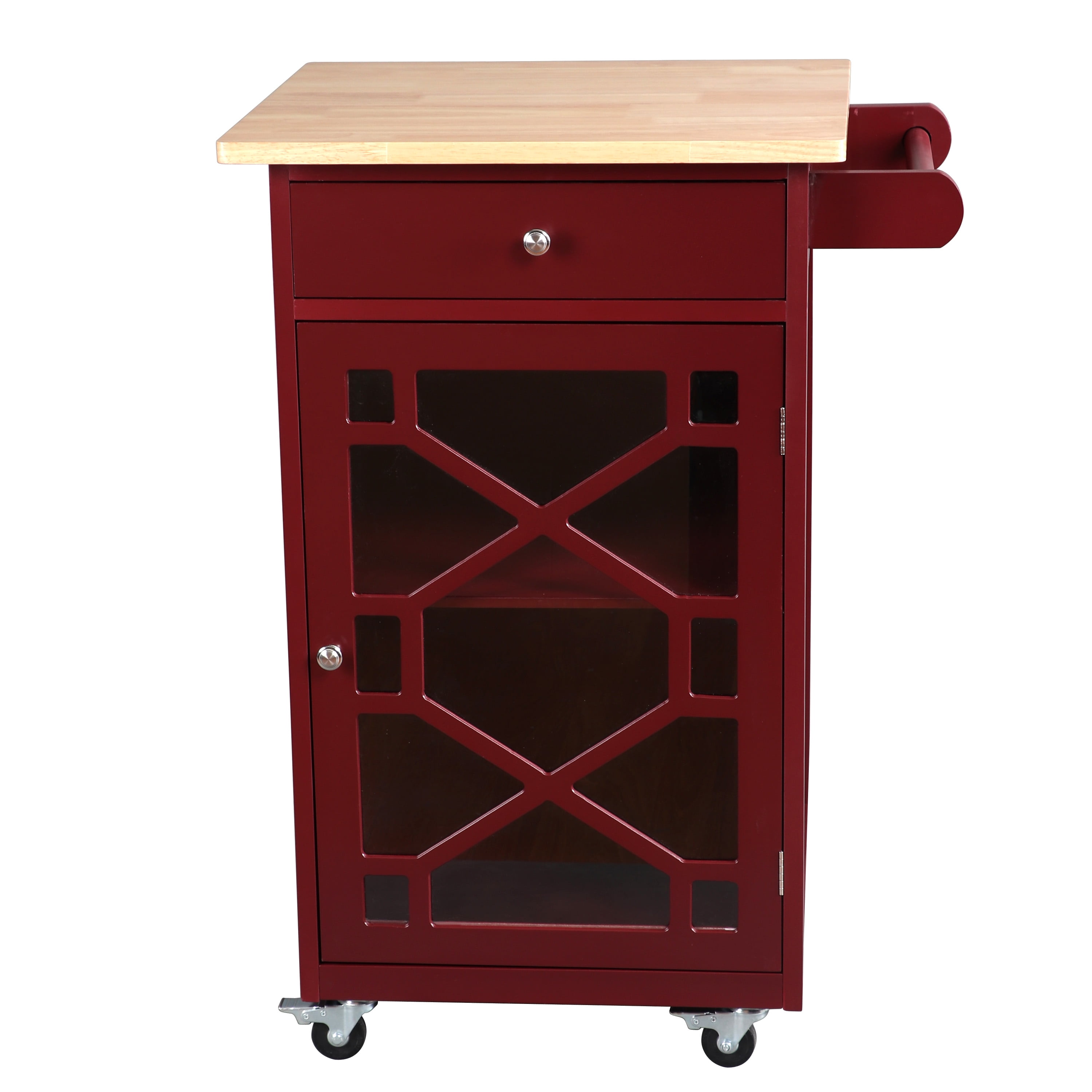Decor Therapy Amelie Kitchen Cart, Red