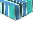 thumbnail image 3 of Jordan Manufacturing Sunbrella 46.5" x 24" Dolce Oasis Blue Stripe Rectangular Outdoor Deep Seating Chair Seat and Back Cushion with Welt, 3 of 9