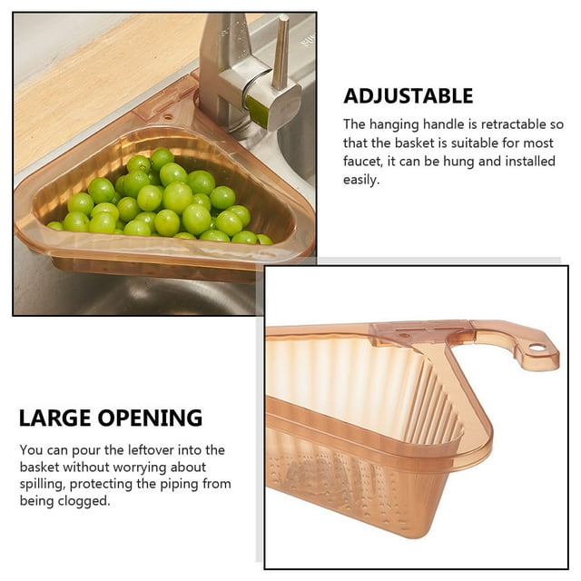 Panier d'Égouttage pour Évier Cuisine Support à Fruits Séchage Nettoyage Passoire à Restes Réglable Anti-Obstruction Bassin Filtre à Résidus Support de Rangement Réutilisable Type 3