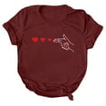 thumbnail image 5 of LUOGENLI T-shirts pour Femme pour Femmes T-shirts pour Couple pour Femmes à Imprimé Col Rond Manches Courtes T-Shirt T-shirts pour Femmes T-shirts Graphiques T-shirts de la Saint-Patrick 4xlt T-shirts pour Femmes T-shirts Graphiques Pâques Vin m, 5 of 5