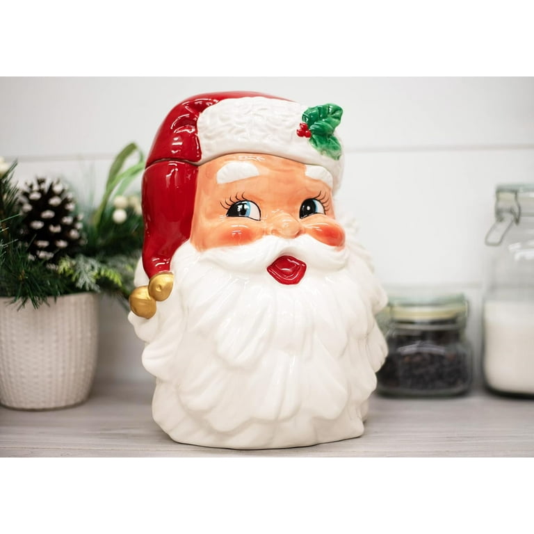 Transpac Santa Bright Red and Classic White Ceramic Christmas