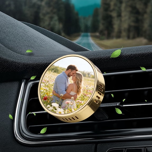 Oefntac Freshener Custom Car Air Freshener Photo Clip Aromatherapy Diffuser Odor Eliminating Long Lasting Solid Gel 90 Days Heat Transfer Safe Universal Random Scent