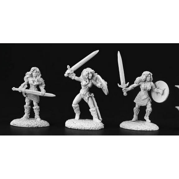 Reaper Miniatures Female Barbarians (3 Pcs) #03448 Dark Heaven Unpainted Metal