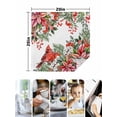 thumbnail image 4 of Cardinal Bird Cloth Napkins Set of 6 Reusable Dinner Napkins, Winter Poinsettia Berry Pine Cones Floral Cocktail Napkin Washable Table Napkins for Wedding/Holiday Party/Baby Shower 20"x20", 4 of 7