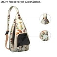 thumbnail image 2 of Waterproof Hiking Backpack Sling Bag for Women – Lightweight Crossbody Bags with Adjustable Strap, Multipurpose Chest Bag for Travel, Outdoor Adventures & Everyday Use – Boho Vintage Mushroom Design, 2 of 4
