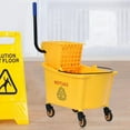 thumbnail image 2 of Topcobe 31 Quart Side Mop Bucket Press Wringer, Basics Side Press Wringer Combo Commercial Rectangular Mop Bucket on Wheels, 2 of 9