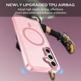 thumbnail image 3 of GUAGUA Transparent Glitter Case for Samsung S25/ Samsung S24 6.2" Magnetic Compatible with MagSafe, Sparkly Cute Slim Shockproof Anti-Scratch Case Pink, 3 of 8