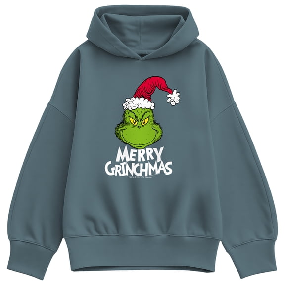 The Grinch - Merry Grinchmas - Women's Oversized Fleece Hoodie Sweatshirt
