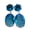 Sky Blue, variant on 1 Pair Women Earrings Egg-shaped Cubic Zirconia Jewelry Electroplating Long Lasting Dangle Earrings for Banquet