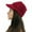 Red, variant on Herrnalise Women Multicolor Stitching Outdoor Plush Hats Crochet Knit Beanie Cap Peaked Cap