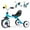 Blue, variant on Babyjoy 3-in-1 Kids Tricycle with Lighted Wheels Folding Toddler Trike with Adjustable Seat Pink
