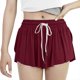 thumbnail image 3 of Gibobby Shorts Gym Mujer Pantalones cortos bicicleta de Yoga, falda, pijama cómodo, pantalones cortos para correr, entrenamiento para el sudor, pantalones cortos de Yoga fluid(Vino, XL), 3 of 5