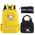 thumbnail image 1 of 3Pcs/set Hello Kitty Backpack Teenager Student Schoolbag with Insulated Lunch Bag Printed School Backpack Boy Girl Rucksack Bag tzw, 1 of 7