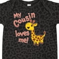 thumbnail image 4 of Inktastic My Cousin Loves Me Cute Giraffe Boys or Girls Baby Bodysuit, 4 of 5