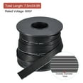 thumbnail image 4 of 28AWG Silicona Cinta Cable 10 Pines 28 Calibre Plano Cable Flexible Silicona Alambre 7,5 m /24.6 Pies Negro Trenzado Estañado Alambre de Cobre, 4 of 7