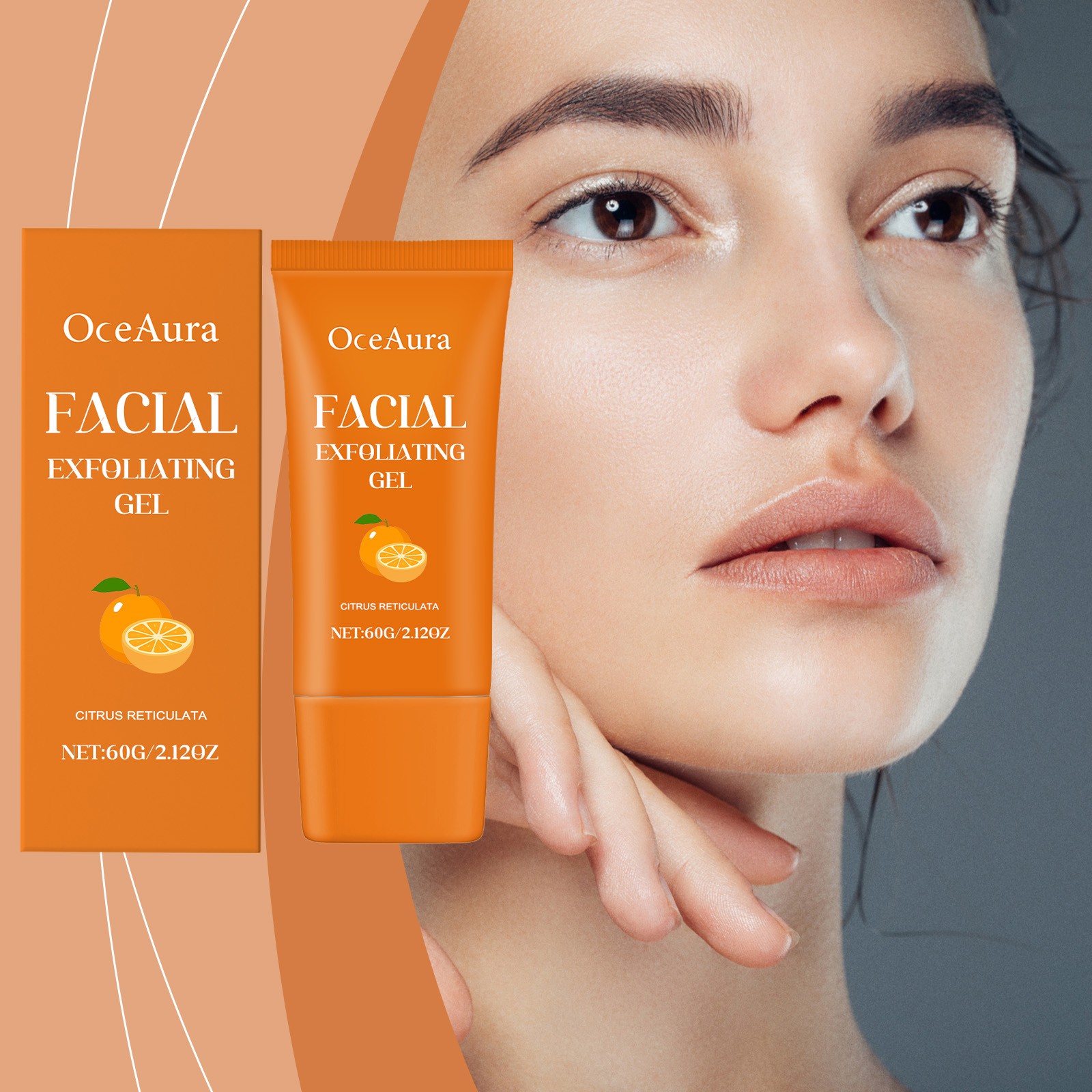 Facial Exfoliating Gel – Orange Enzyme Exfoliator, Purifying