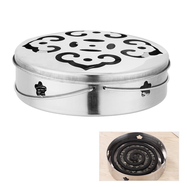 Repelente de insectos duradero y estético, soporte de espiral de acero inoxidable con tapa