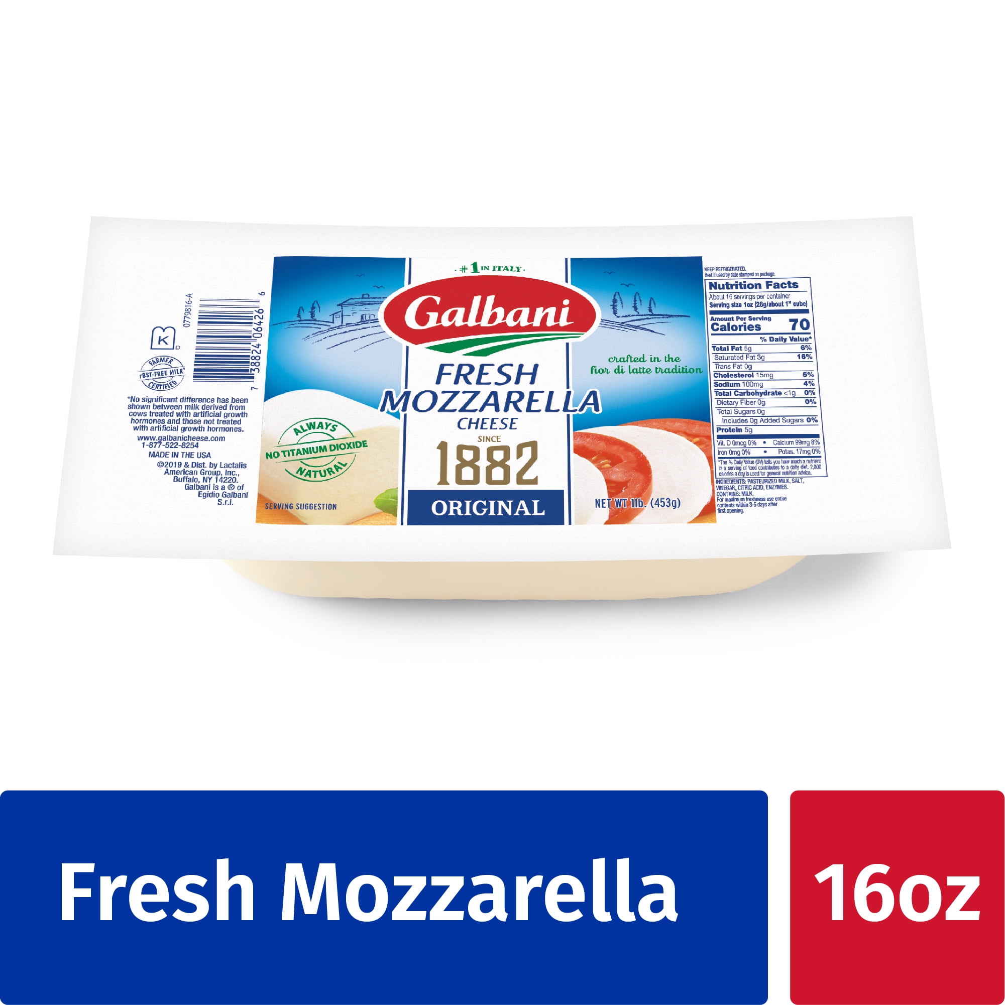 Galbani Fresh Mozzarella Cheese, 1 lb Log Walmart Inventory Checker