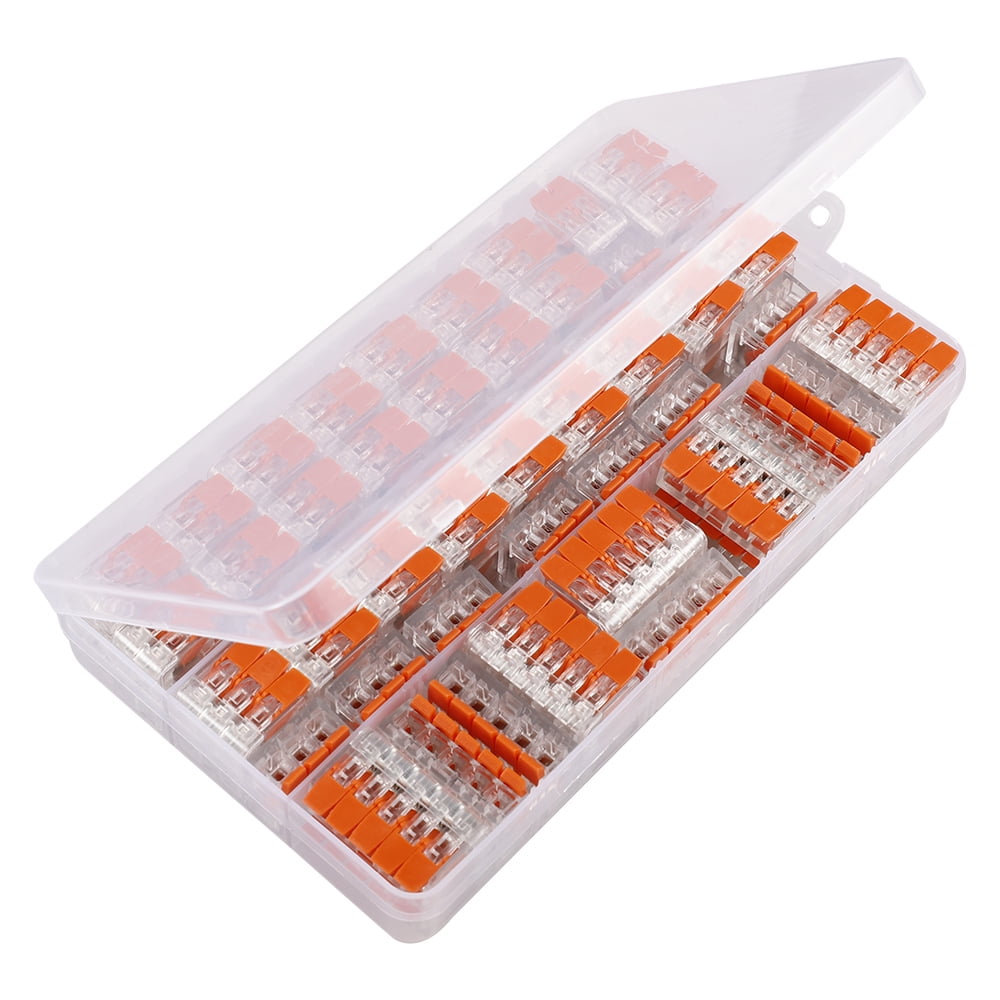 Huntermoon Terminal Block 75pcs Quick Universal Mini Home Supplies For Wago 221 Tool Box Reusable 75pcs Electrical Connectors Walmart Com
