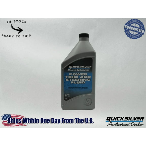 Quicksilver OEM Power Trim & Steering Fluid Quart 92-858075Q01