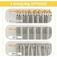 thumbnail image 2 of Linen Gray Curtains for Windows, Rod Pocket & Back Tab Thick Flax Semi Sheer Eclectic Drapes Privacy Assured with Light Filtering for Kids Room/Living Room, W55 x L84, 2 Pieces, 2 of 8