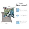 thumbnail image 3 of Liora Manne Frontporch On Holiday Indoor Outdoor Pillow Aqua, 3 of 4