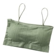 thumbnail image 2 of Racerback Bras for Women Bra Wire-Free Underwear Pullover Bra Everyday Underwear Wrap Chest No Underwire Bras V-Neck Push-up Bra Hook and Eye Closure Molded Bra Style Y-425 , Green One Size, 2 of 2