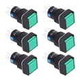 thumbnail image 4 of 25Pcs Squares Button Switch ABS Brass 8 Pin Self Locking Switches with Light 16mm 12VGreen, 4 of 5