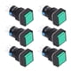 thumbnail image 3 of Interruptor de bloqueo automático 25 piezas Interruptor de botón cuadrado ABS Latón Interruptores de bloqueo automático de 8 pines con luz para equipos Electrodomésticos 16 mm 12 V(Verde), 3 of 8