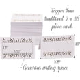 thumbnail image 2 of 100 Pack Large Name Cards for Table Setting - Tent Place Cards with Gold Foil Design for Wedding, Banquets, Events, Reserved Seating, 2.5"x3.75", 2 of 8