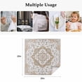 thumbnail image 5 of Brown Boho Cloth Napkins, Vintage Abstract Art Floral Ethnic Tribe Washable and Reusable Dinner Napkins Set of 4, Table Napkin for Kitchen Party Birthday Wedding Hotel Housewarming 20"x20", 5 of 9