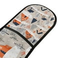 thumbnail image 4 of Yayeee Double Oven Mitt Kitchen Heat Resistant Baking 35" x7" Quilted Glove, Cartoon Gray Houses, 4 of 6