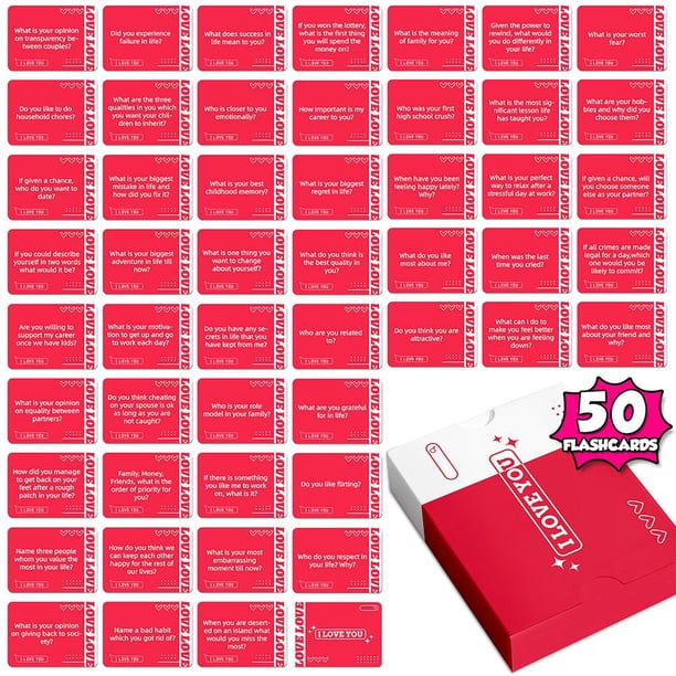 SGACAI Juegos para iniciar conversaciones honestas en pareja, 50 juegos de cartas con preguntas románticas y profundas para parejas, tarjetas de relación para parejas, ideas de juegos para citas no