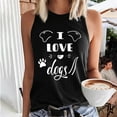 thumbnail image 2 of Tops casuales sexys de verano sin mangas para mujer Tops de chaleco sin mangas con estampado de cuello redondo regular Fridja  gh4912, 2 of 5