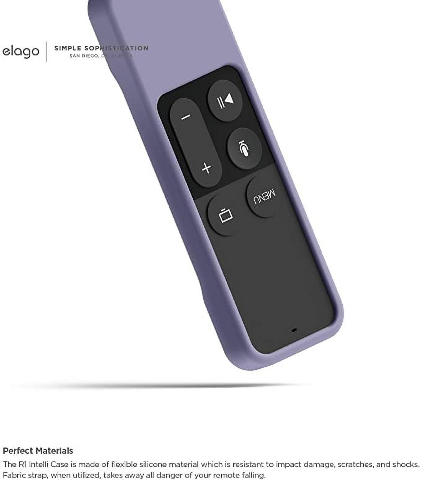 Apple Tv Remote Case Cover - elago R1 Intelli Case for Apple TV Siri Remote 4K / 4th Generation (Lavender Grey) – Magnet Technology, Shock Absorption, Lanyard Included, Apple Tv 4k Remote Case - image 5 of 7
