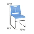 thumbnail image 5 of Flash Furniture HERCULES Series 881 lb. Capacity Blue Sled Base Stack Chair with Air-Vent Back, 5 of 11