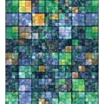 thumbnail image 3 of Modern Duvet Cover Set, Mosaic Geometric Style Rainbow Colors Patchwork like Design Art, Decorative 3 Piece Bedding Set with 2 Pillow Shams, Queen Size, Blue Yellow and Green, by Ambesonne, 3 of 3