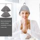 thumbnail image 5 of EeaseMX 3 piezas de gorro de sauna con protector de cabeza flexible y elegante gorro de sauna transpirable de fieltro, 5 of 7