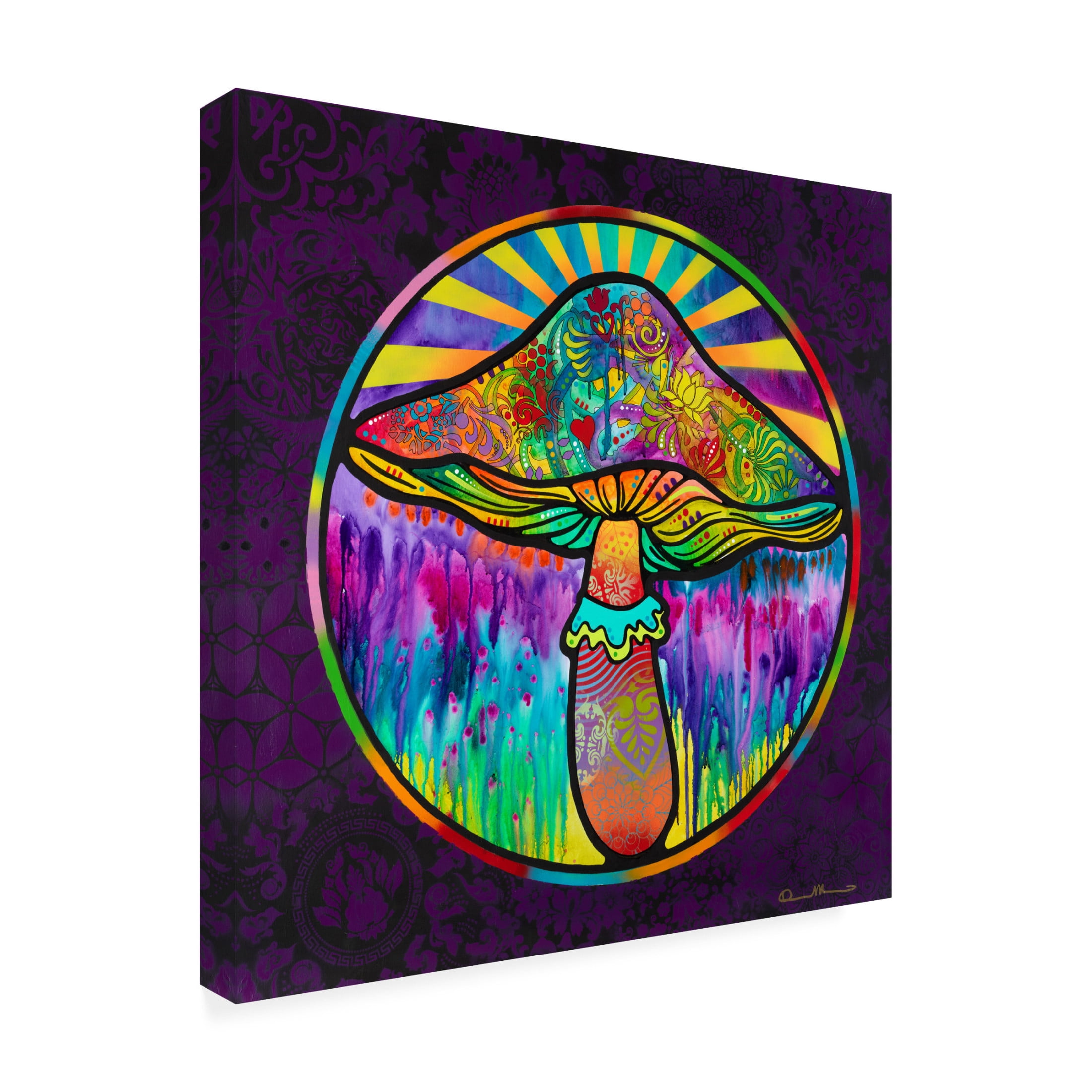 Canvas Wall Art - Dean Russo 'Mushroom' Wall Art for Living Room, Bedroom, or Office Décor by Trademark Fine Art - 35 x 35 Inches