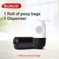 thumbnail image 2 of HAHDAXIA Retractable Dog Leash with Dispenser and 20 Poop Bags, 16 ft Heavy Duty Pet Walking Leash for X-Small/Small Breed up to 26 lbs, Strong Reflective Nylon Tape with Anti-Slip Handle(S,, 2 of 7